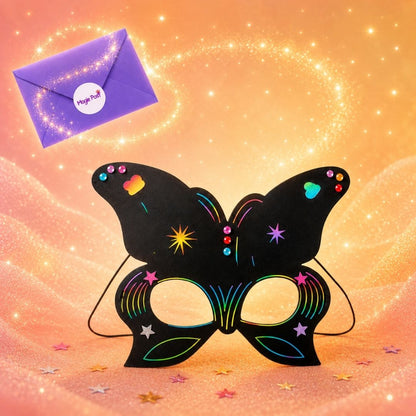 Vlindermasker, magisch knutselpakket met persoonlijke brief