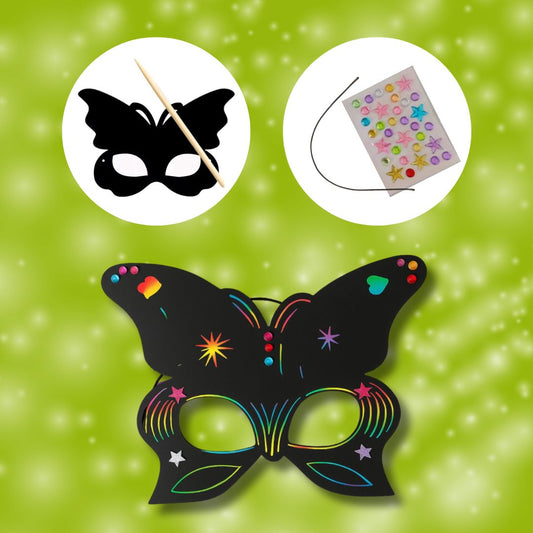 Vlindermasker - knutselpakket kinderfeest